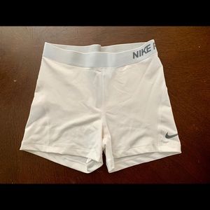 White Nike Pro Shorts
